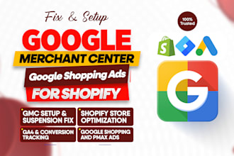 fix google merchant center suspension and set up shopping ads for shopify