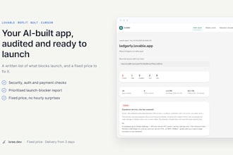 fix and launch your lovable, bolt, replit or cursor app