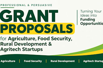 do agriculture food security rural development agritech startup grant proposals