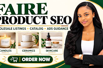 optimize faire store wholesales SEO faire product listings catalog marketing ads