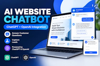 build ai chatbot website chatbot chatgpt openai API integration ai automation