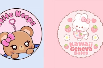 designcustom kawaii logo for vtuber and twitch streamers