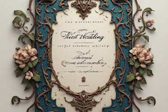 design wedding invitations, stationery, flyers and banners