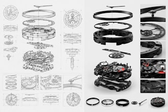 design luxury wristwatch, jewelry cad and manufacturing ready 3d models