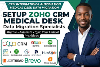 setup zoho crm medical desk data migration quickbooks zoho books sign smartsheet