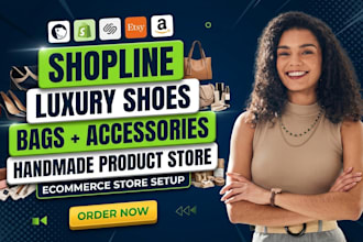 shopline shopify etsy luxury shoe bag accessories handmade product website store