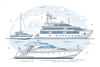 draw vector line art from your boat, yacht, or any ship