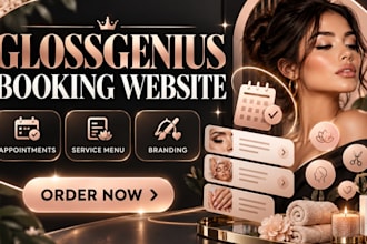 design glossgenius salon booking website with appointments and automation
