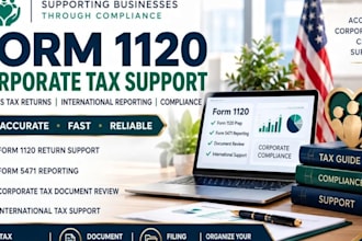 help with form 1120 corporate tax and form 5471 reporting