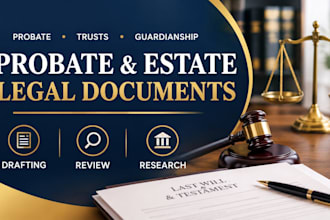 draft probate petitions, trust documents, guardianship filings and estate court