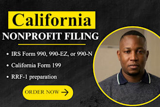 do california 501c3 non profit form 990, 199 and rrf1 preparation and compliance