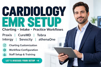 setup cardiology emr charting praxis curemd tebra intergy sevocity athenaone