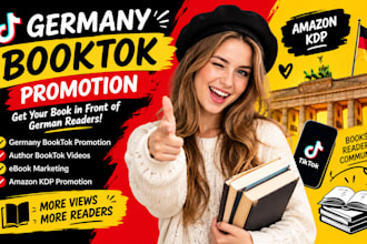 do germany booktok promotion, author booktok video, ebook marketing, amazon kdp