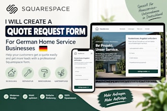 create a squarespace quote request form for german home service businesses