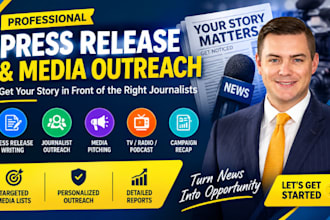 write press release media pitch journalist outreach tv radio podcast pr campaign