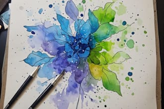 make an artistic water color art