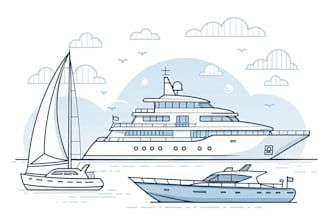 turn your boat photo into custom vector cartoon art