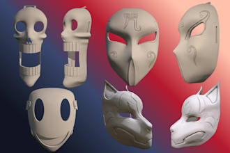 sculpt 3d cosplay mask 3d helmet wearable 3d mask for 3d cosplay printing