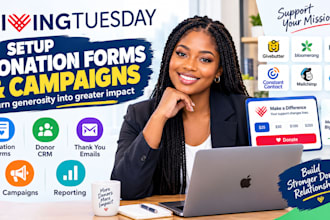 setup givingtuesday donation forms donor CRM thankyou emails campaigns reporting