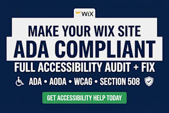 audit and optimize wix website for wcag ada and accessibility compliance