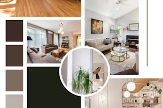 design aesthetic mood boards and material boards for interior design