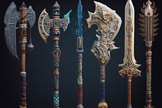 draw custom weapon gun, knife or itens