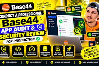 conduct a professional base44 app audit and security review for production