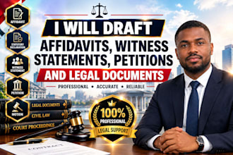 draft affidavit statutory declaration motion petition witness statement document