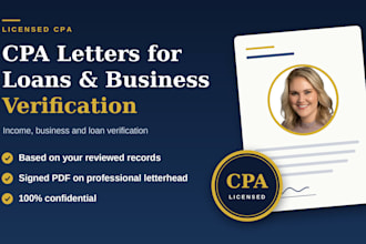 write a cpa letter for your self employed income or business verification