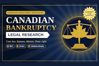conduct canadian bankruptcy and insolvency legal research