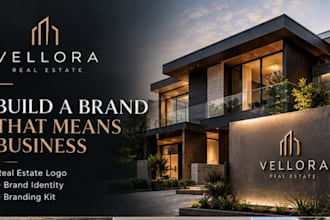 design real estate brand identity corporate book branding kit marketing material