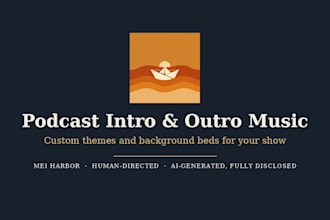 compose original podcast intro, outro and background music
