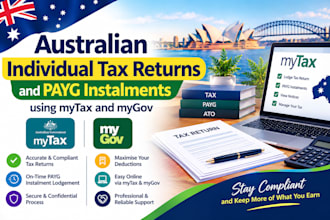 do australian individual tax returns and payg instalments using mytax and mygov