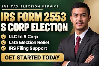 file irs form 2553 s corp election and assist with late election relief