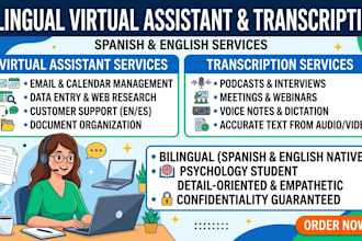 be your bilingual virtual assistant or audio transcriber
