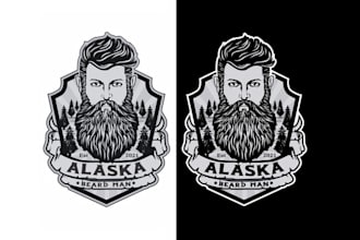 design extraordinary beard man logo for you
