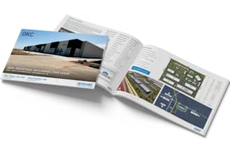 design commercial real estate brochure aerial illustrated map om company profile