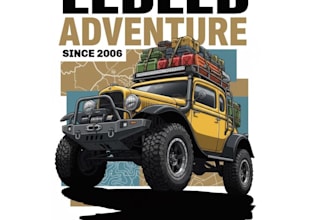 create a custom off road truck logo and vector t shirt illustration