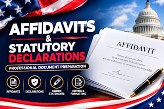 prepare professional affidavits and statutory declaration documents