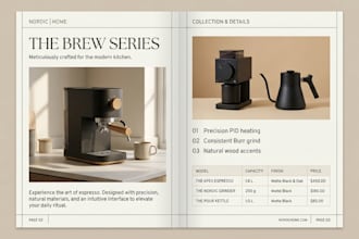do german product brochure flyer, product catalog sales brochure company catalog