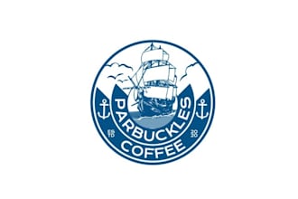 design monogram coffee and tea cafe shop logo
