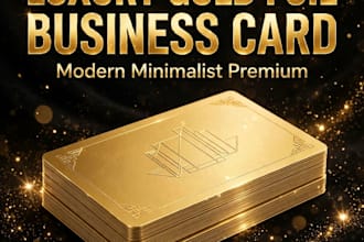 design luxury gold foil business card modern minimalist