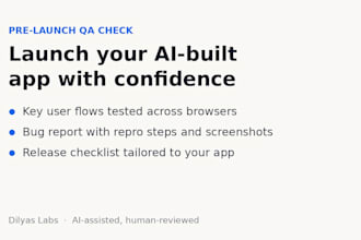 run a prelaunch QA check on your ai built webapp report bugs