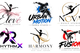 design a professional, dancer, studio, hip hop, ballet, performance dance logo
