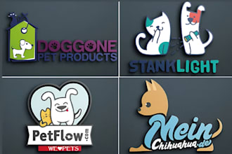 design veterinary clinic pet shop or dog shelter logo