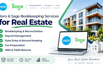 do xero or sage bookkeeping and 1065 or 1120s tax prep for real estate