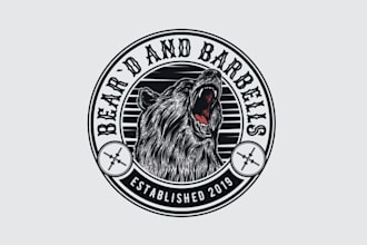 design beard products website shop logo