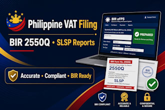 prepare philippine vat bir 2550q returns and slsp reports