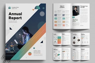design annual reports, investor updates, business reviews corporate PDF document