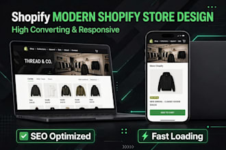 design a modern shopify dropshipping store and shopify website